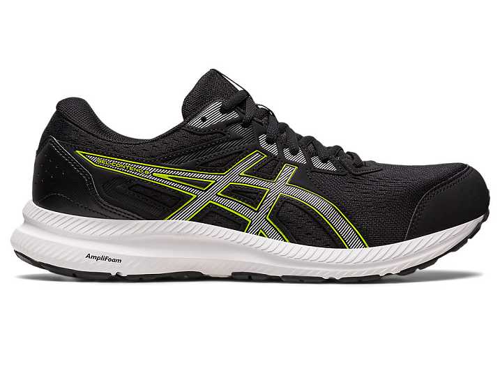 Men's Asics GEL-CONTEND 8 Running Shoes Black / Silver | Israel-9587641