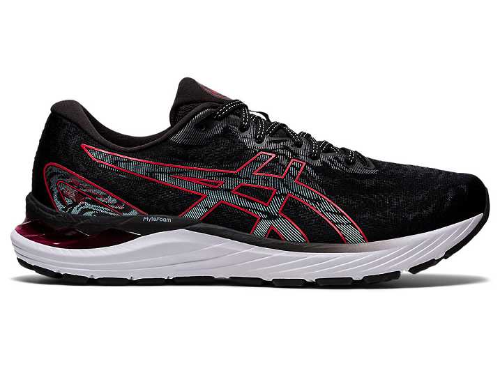 Men's Asics GEL-CUMULUS 23 Running Shoes Black / Red | Israel-6013497