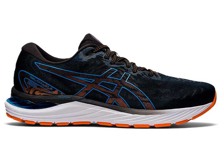 Men's Asics GEL-CUMULUS 23 Running Shoes Black / Blue | Israel-6802519