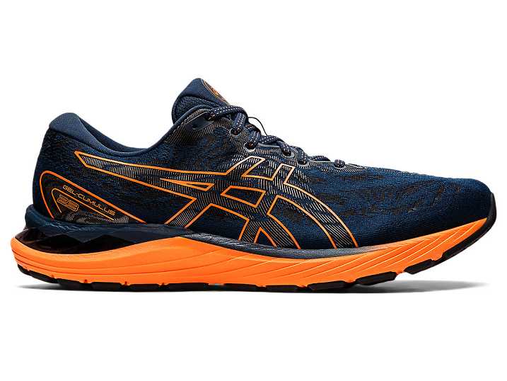 Men's Asics GEL-CUMULUS 23 Running Shoes Blue / Orange | Israel-8042763