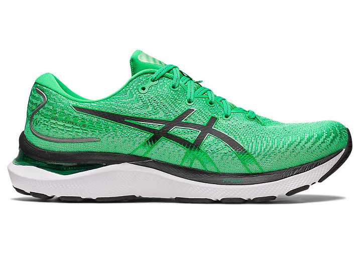 Men's Asics GEL-CUMULUS 24 Running Shoes Green / Black | Israel-0548672