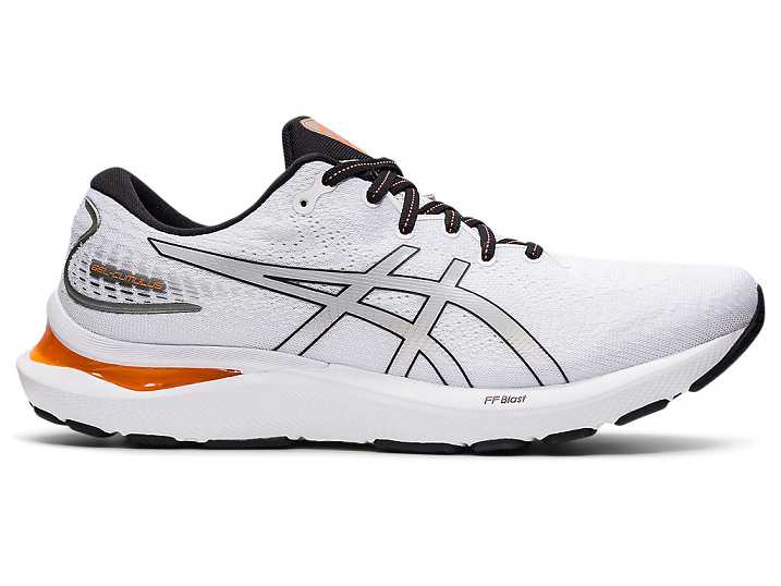 Men's Asics GEL-CUMULUS 24 Running Shoes White / Grey | Israel-0973846
