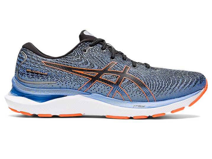 Men's Asics GEL-CUMULUS 24 Running Shoes Black / Orange | Israel-2183564