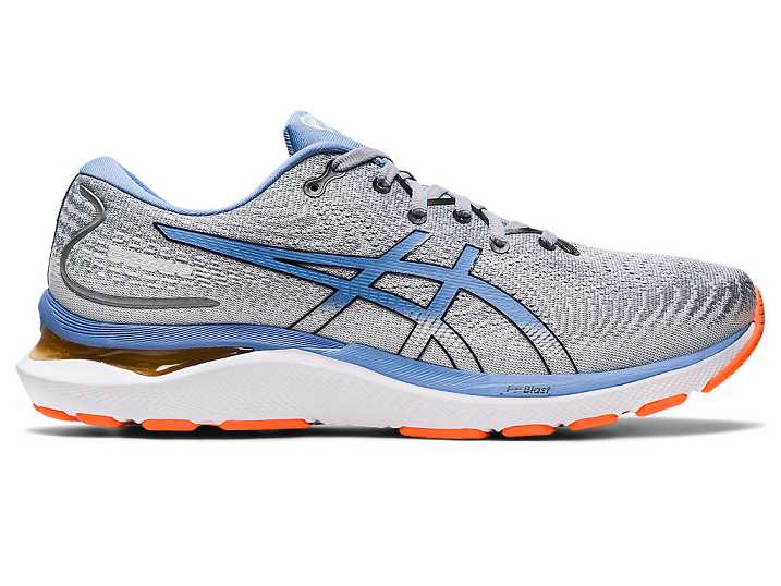 Men's Asics GEL-CUMULUS 24 Running Shoes Grey / Blue | Israel-9460517