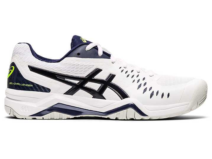 Men's Asics GEL-Challenger 12 Tennis Shoes White / Navy | Israel-3124785