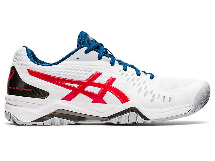 Men's Asics GEL-Challenger 12 Tennis Shoes White / Red | Israel-8712436