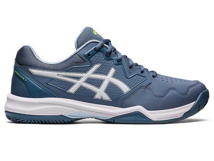 Men's Asics GEL-DEDICATE 7 CLAY Tennis Shoes Grey Blue / White | Israel-6350482