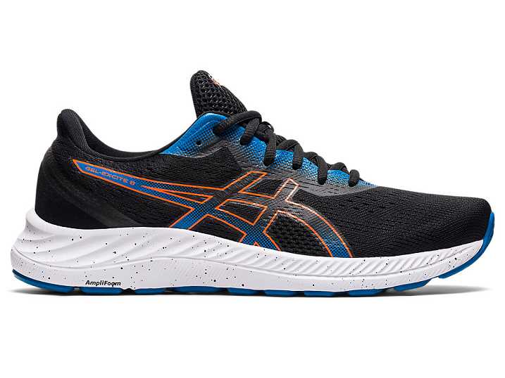 Men's Asics GEL-EXCITE 8 Walking Shoes Black / Gold Orange | Israel-8706254