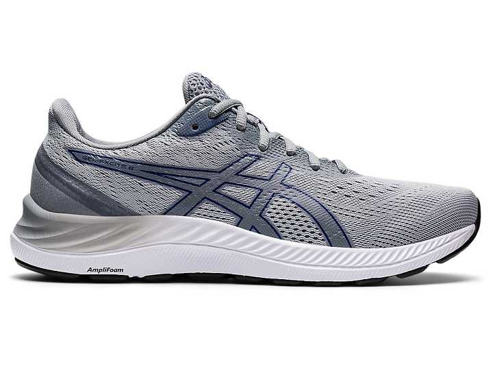 Men's Asics GEL-EXCITE 8 Walking Shoes Grey / Blue | Israel-1284065