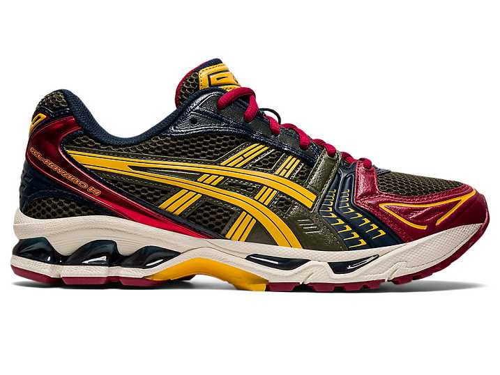 Men's Asics GEL-KAYANO 14 Sneakers Olive / Orange | Israel-8741065