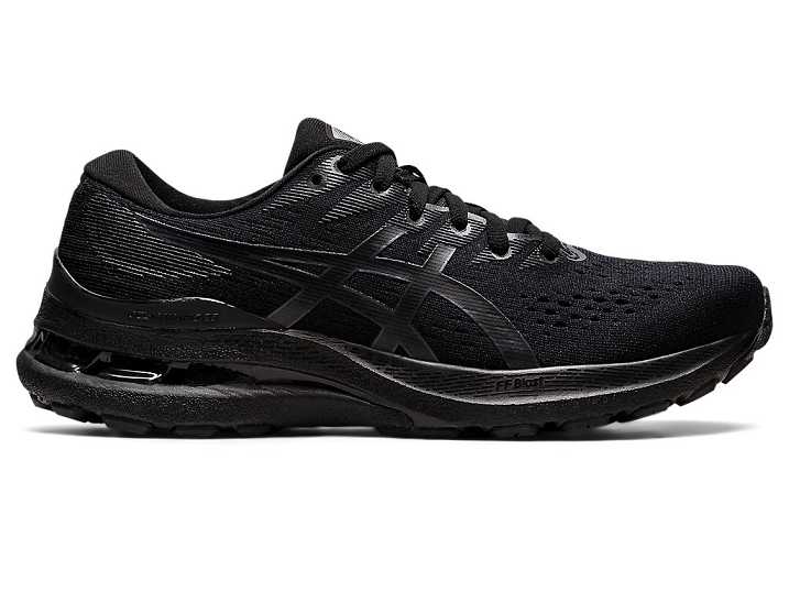 Men's Asics GEL-KAYANO 28 EXTRA WIDE Running Shoes Black / Deep Grey | Israel-2945087