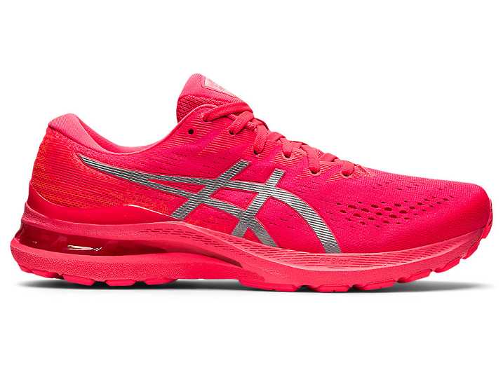 Men's Asics GEL-KAYANO 28 LITE-SHOW Running Shoes Red | Israel-0697284