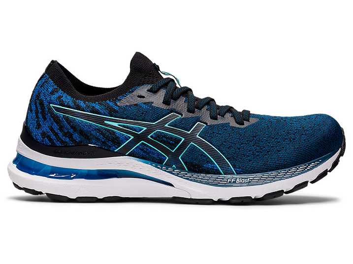 Men's Asics GEL-KAYANO 28 MK Running Shoes Blue / Mint | Israel-4267089