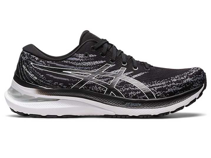 Men's Asics GEL-KAYANO 29 WIDE Running Shoes Black / White | Israel-4029138