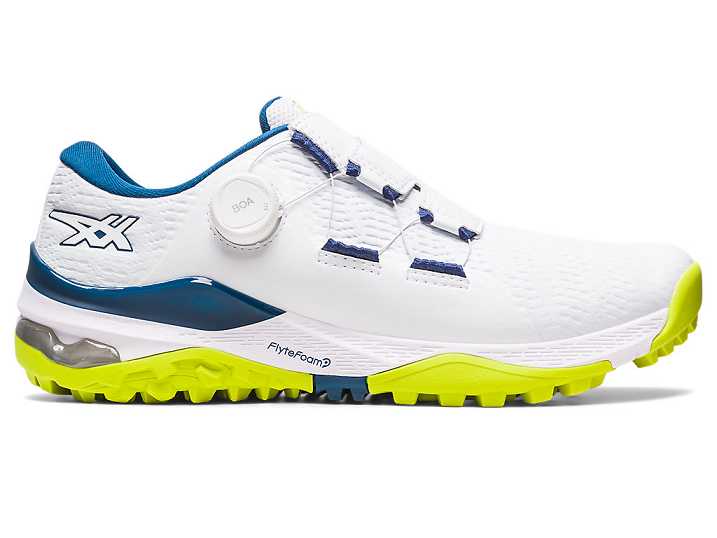 Men's Asics GEL-KAYANO ACE BOA Golf Shoes White / Blue | Israel-1304697