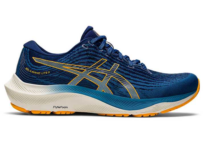 Men's Asics GEL-KAYANO LITE 3 Running Shoes Azure / Gold | Israel-2761035