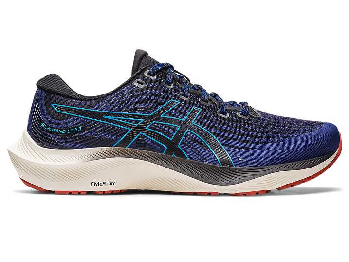 Men's Asics GEL-KAYANO LITE 3 Running Shoes Blue / Black | Israel-8726159