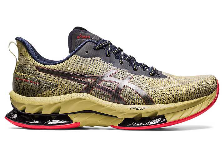 Men's Asics GEL-KINSEI BLAST LE 2 Running Shoes Olive / Red | Israel-8619703