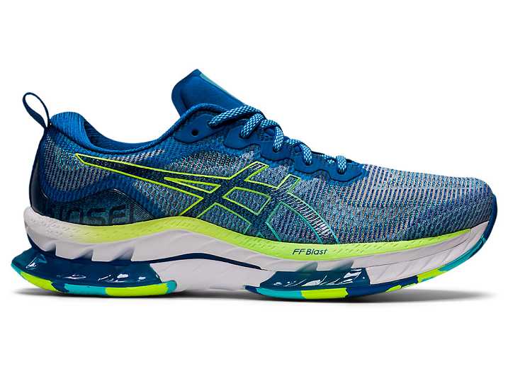 Men's Asics GEL-KINSEI BLAST LE Running Shoes Blue / Green | Israel-8723465