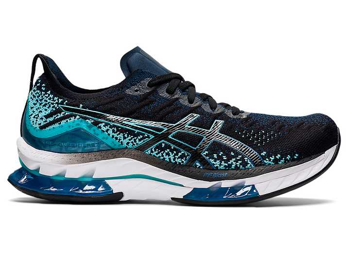 Men's Asics GEL-KINSEI BLAST Running Shoes Black / Mint | Israel-8340651