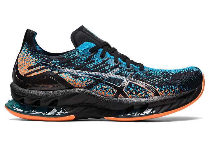 Men's Asics GEL-KINSEI BLAST Running Shoes Black / Blue | Israel-9704628