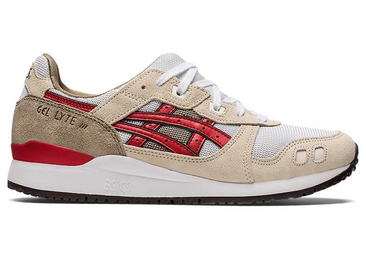 Men's Asics GEL-LYTE III OG Sneakers Grey / Red | Israel-0461329