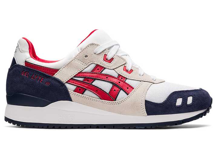 Men's Asics GEL-LYTE III OG Sneakers White / Red | Israel-7486291