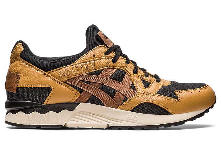 Men's Asics GEL-LYTE V MODERN PATCHWORK Sneakers Brown / Black | Israel-0812375