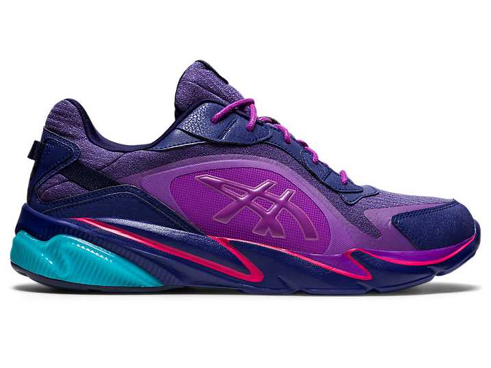 Men's Asics GEL-MIQRUM Sneakers Blue Purple | Israel-8675914