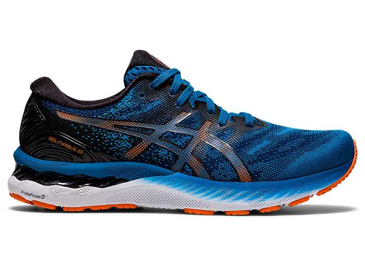 Men's Asics GEL-NIMBUS 23 Running Shoes Blue / Black | Israel-2937846