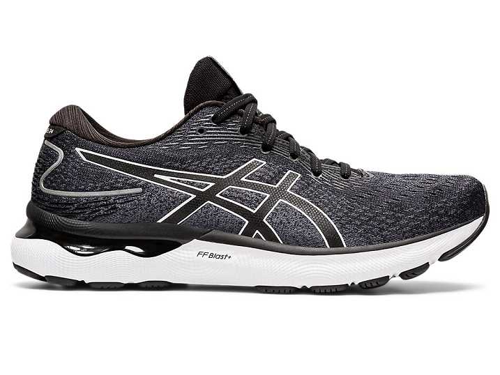 Men's Asics GEL-NIMBUS 24 EXTRA WIDE Running Shoes Black / White | Israel-1352089