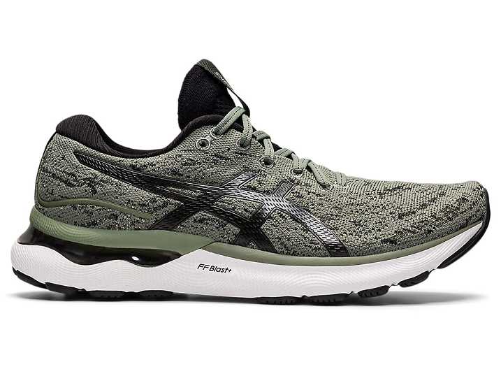 Men's Asics GEL-NIMBUS 24 MK Running Shoes Green / Black | Israel-3791526
