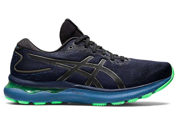 Men's Asics GEL-NIMBUS 24 Running Shoes Black | Israel-7216358