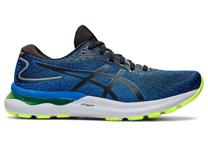 Men's Asics GEL-NIMBUS 24 Running Shoes Black | Israel-7261435