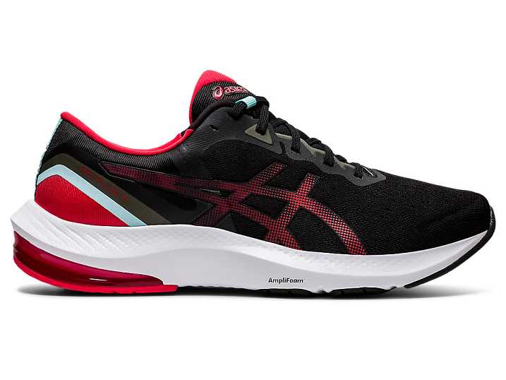 Men's Asics GEL-PULSE 13 Walking Shoes Black / Red | Israel-3284190