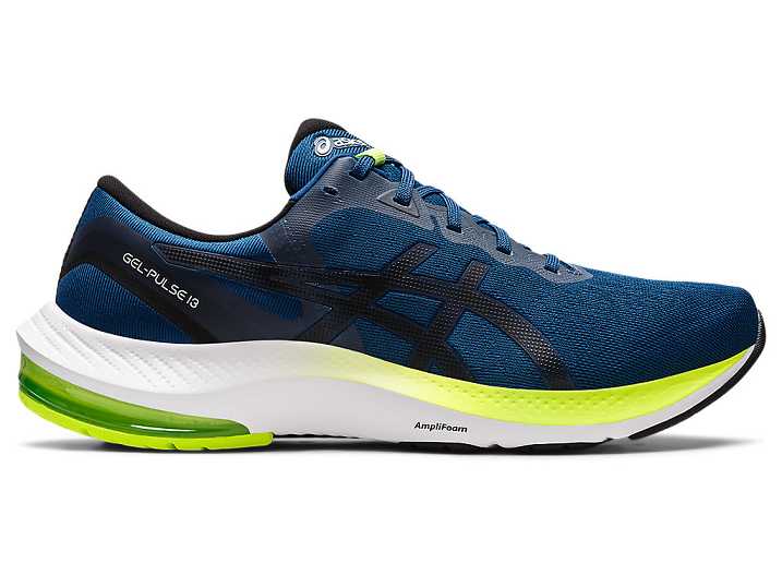 Men's Asics GEL-PULSE 13 Walking Shoes Blue / Black | Israel-5182369