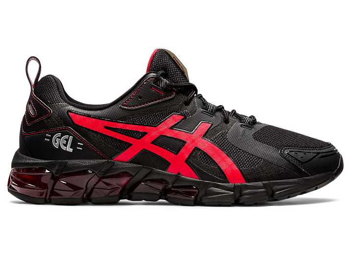 Men's Asics GEL-QUANTUM 180 Sneakers Black / Red | Israel-9103675