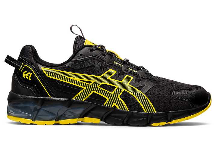 Men's Asics GEL-QUANTUM 90 Sneakers Black / Yellow | Israel-5206748