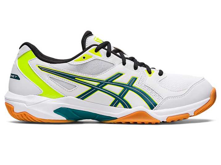 Men's Asics GEL-ROCKET 10 Volleyball Shoes White / Deep Green | Israel-1970685