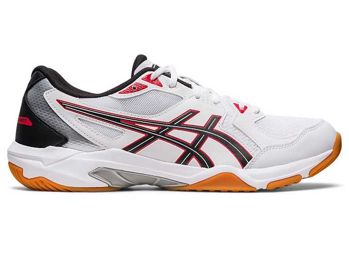 Men's Asics GEL-ROCKET 10 Volleyball Shoes White / Red | Israel-2958140
