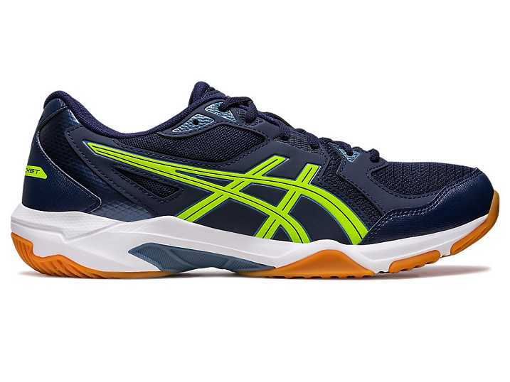 Men's Asics GEL-ROCKET 10 Volleyball Shoes Navy / Green | Israel-4795280