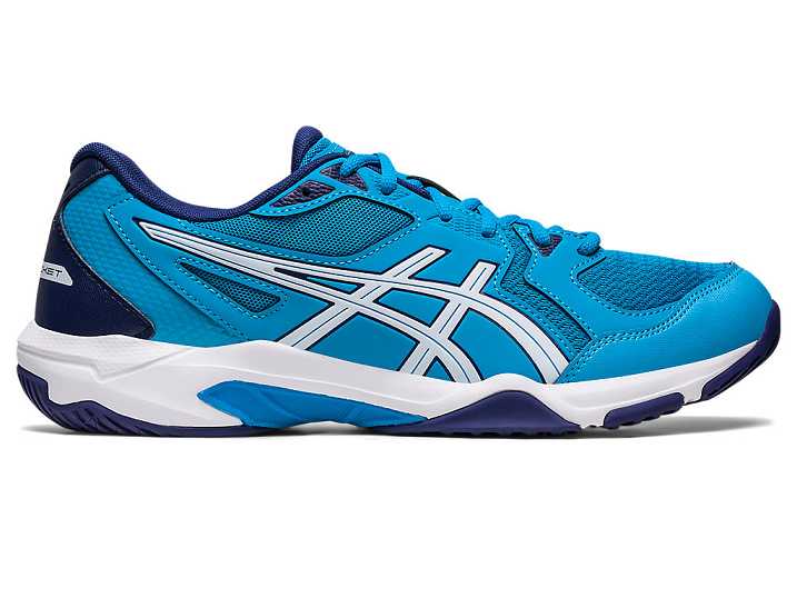 Men's Asics GEL-ROCKET 10 Volleyball Shoes Blue / White | Israel-5281347