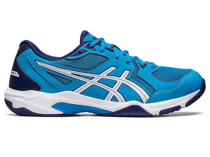 Men's Asics GEL-ROCKET 10 WIDE Volleyball Shoes Blue / White | Israel-5294837