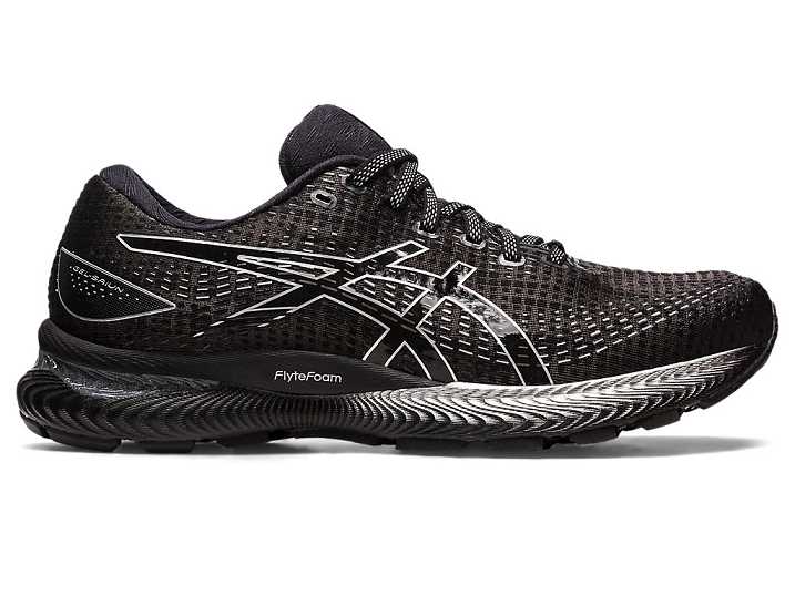 Men's Asics GEL-SAIUN Running Shoes Black / Silver | Israel-9357068