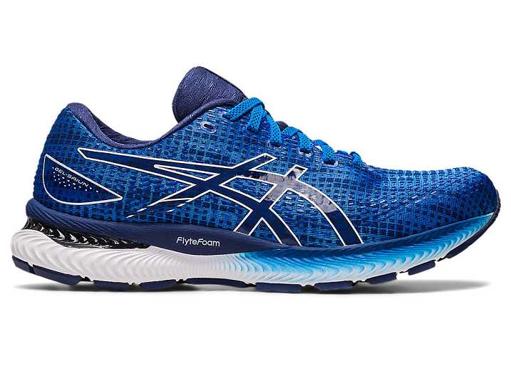 Men's Asics GEL-SAIUN Running Shoes Blue / White | Israel-8054913