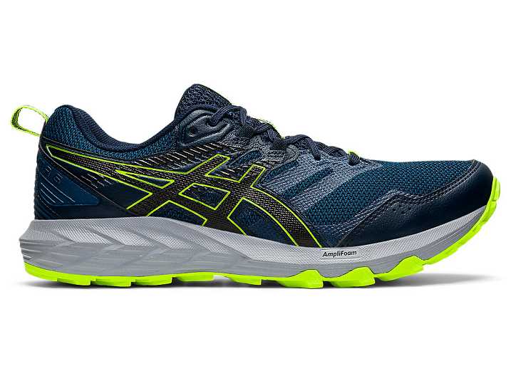 Men's Asics GEL-SONOMA 6 Trail Running Shoes Blue / Black | Israel-2938051