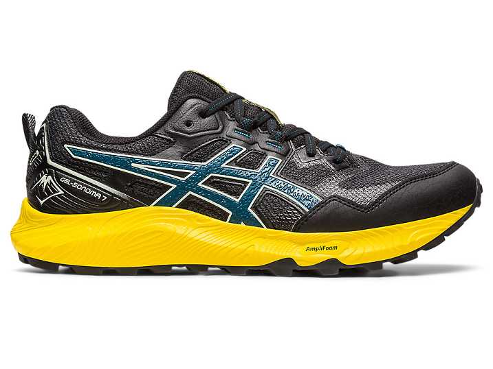 Men's Asics GEL-SONOMA 7 Trail Running Shoes Deep Grey / Turquoise | Israel-7409361