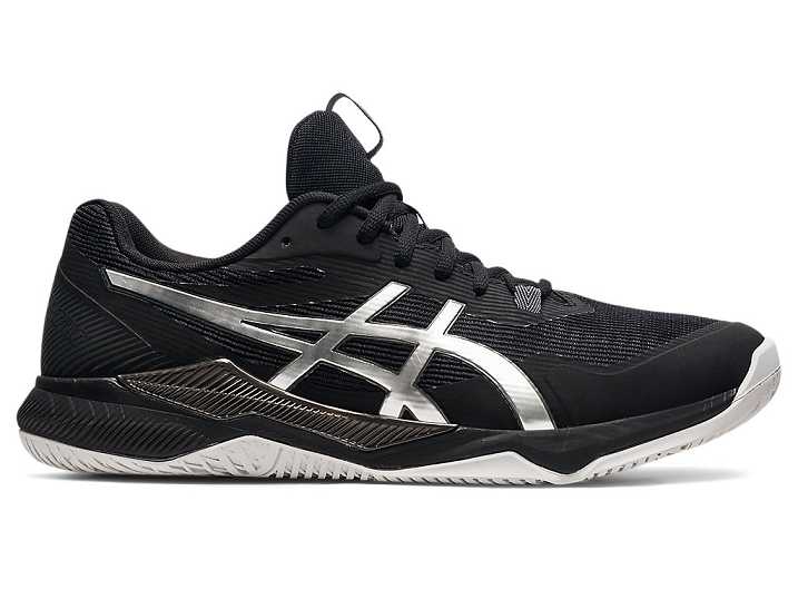 Men's Asics GEL-TACTIC Volleyball Shoes Black / Silver | Israel-5367910