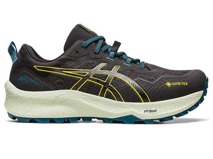 Men's Asics GEL-TRABUCO 11 GTX Trail Running Shoes Black / Gold Yellow | Israel-2397156
