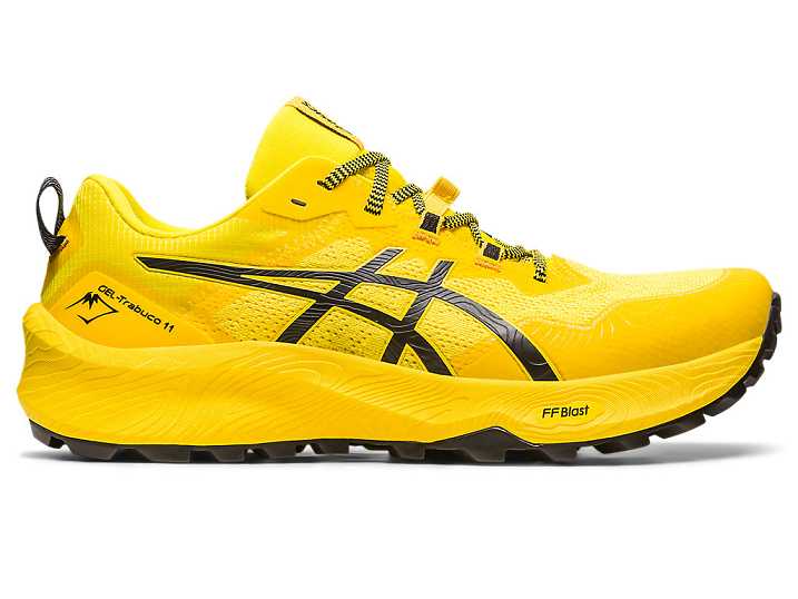 Men's Asics GEL-TRABUCO 11 Trail Running Shoes Gold Yellow / Black | Israel-0267548